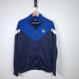 Puma‎ Track Jacket Full Zip Color Block Athletic Warm Up Top Mens M